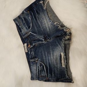 Free People Button Fly Size 26 distressed Shorts